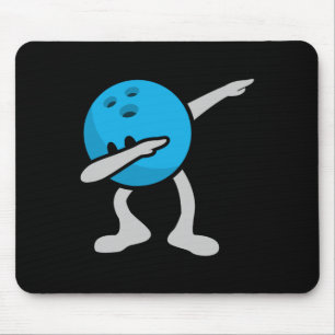 Dabbing Bowling Shirt Birthday Party Bowling Gift  Mouse Mat