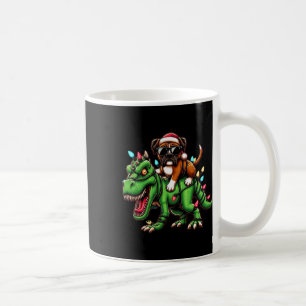 Dabbing Boxer Dog Xmas Lights Dinosaur T Rex Kids Coffee Mug