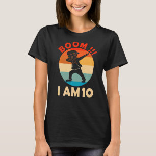 Dabbing Boy 10th Birthday Outfit 10 Ten Years Old T-Shirt