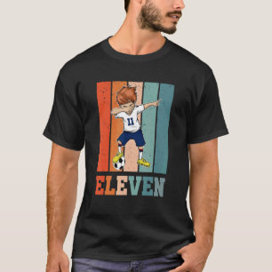 Dabbing Boy 11 Year Old Soccer Player Vintage 11th T-Shirt