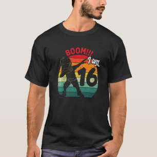Dabbing Boy 16th Birthday Party Sixteen 16 Years O T-Shirt