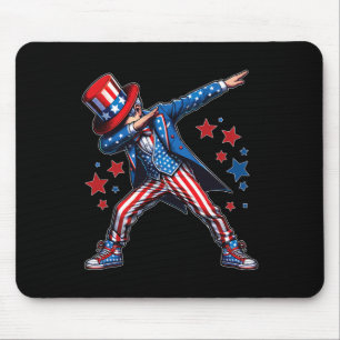 Dabbing Boy 4th Of July American Flag Usa Boys Kid Mouse Mat