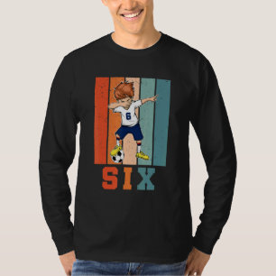 Dabbing Boy 6 Year Old Soccer Player Vintage 6th B T-Shirt