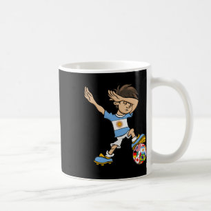 Dabbing Boy Argentina Soccer Jersey National Flag Coffee Mug