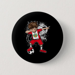 Dabbing Boy Peru Soccer Shirt Jersey Peruvian Foot 6 Cm Round Badge