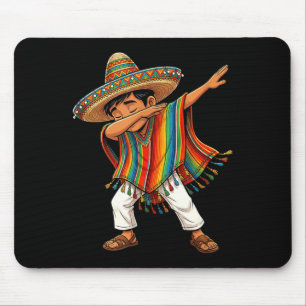 Dabbing Boy Sombrero Serape Cinco de Mayo Fiesta Mouse Mat