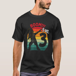 Dabbing Boy Third 3rd Birthday Party 3 Three Years T-Shirt