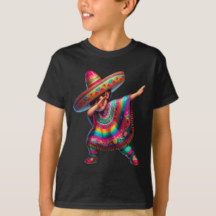 Dabbing Boys Mexican Poncho Cinco De Mayo T-Shirt