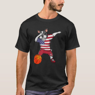 Dabbing Bulldog America Basketball Fans Jersey USA T-Shirt