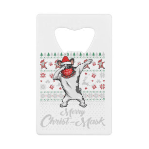 Dabbing Bulldog Face Mask Merry Christ Mask Christ