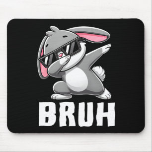Dabbing Bunny Bruh Meme Easter Day Dab Bunny Teens Mouse Mat