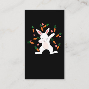 Dabbing Bunny Carrots Lover Funny Animal Business Card