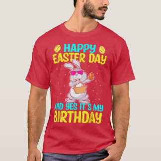 Dabbing Bunny Easter Birthday Bday Kids T  Happy E T-Shirt