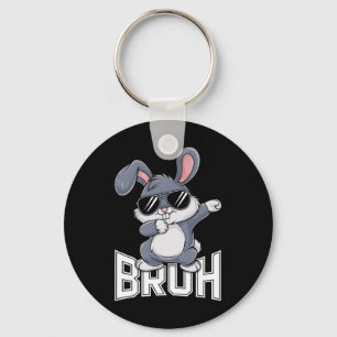 Dabbing Bunny Easter Bruh1 Key Ring