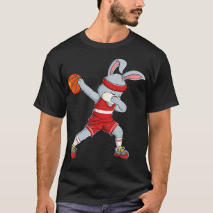 Dabbing Bunny Easter Day Basketball Happy Easter B T-Shirt