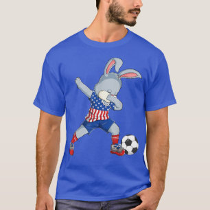 Dabbing Bunny Easter Day Soccer Happy Easter Boys T-Shirt