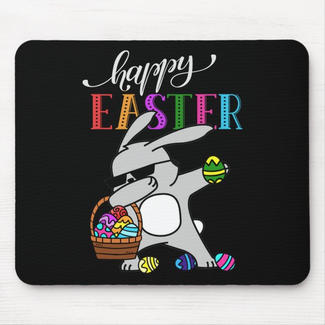 Dabbing Bunny Happy Easter Day Outfit  Mouse Mat (Front)