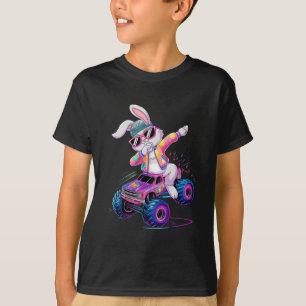 Dabbing Bunny Happy Easter Monster Truck Boys Mens T-Shirt