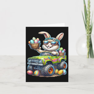 Dabbing Bunny Happy Easter Monster Truck Kids Boys Card