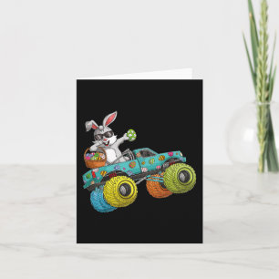 Dabbing Bunny Happy Easter Monster Truck Lovers Ki Card