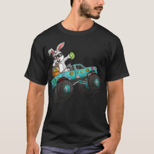 Dabbing Bunny Happy Easter Monster Truck Lovers Ki T-Shirt