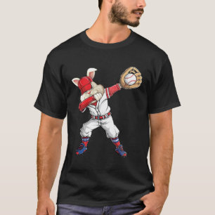 Dabbing Bunny Holding Baseball Ball Catcher Easter T-Shirt