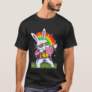 Dabbing Bunny Rabbit Coquette Bow Blowing Bubble G T-Shirt