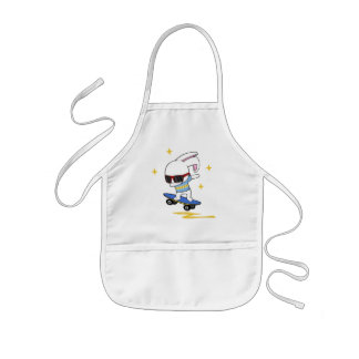 Dabbing Bunny Skateboard Hero Kids Apron