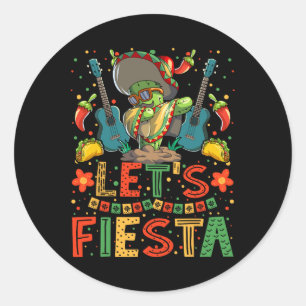 Dabbing Cactus Cinco De Mayo Shirt Boys Girls Kids Classic Round Sticker