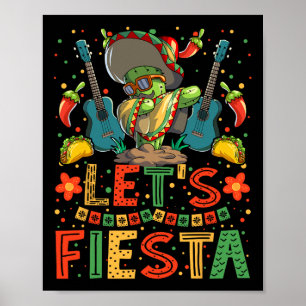 Dabbing Cactus Cinco De Mayo Shirt Boys Girls Kids Poster