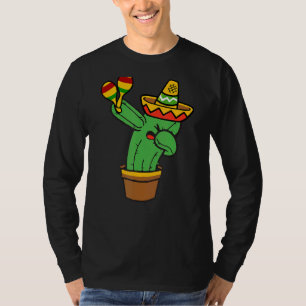 Dabbing Cactus Cute Plant For Men Women Gardening T-Shirt