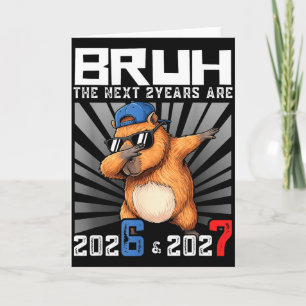 Dabbing Capybara 67 Nye 2026 Boys Kids New Year Ev Card
