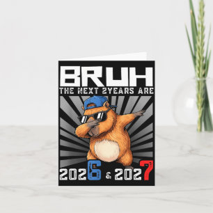 Dabbing Capybara 67 Nye 2026 Boys Kids New Year Ev Card