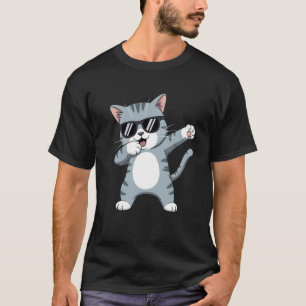 Dabbing Cat Dab Animal Graphic Boys Girls Women Ki T-Shirt