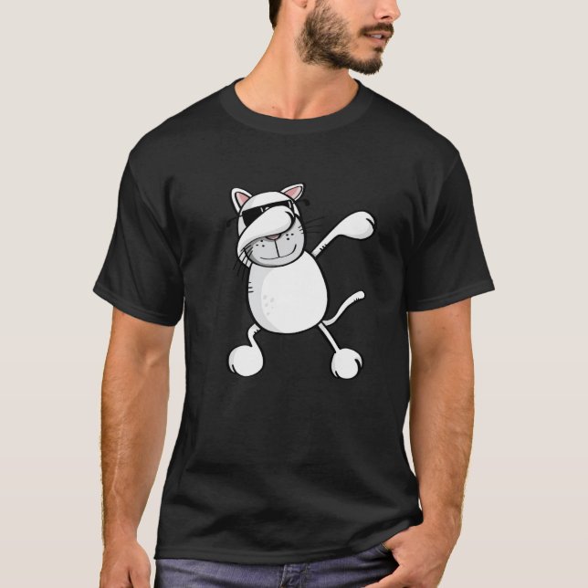 Dabbing Cat Dab Dance Cats For Cat T-Shirt (Front)