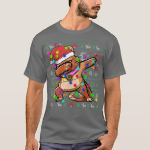 Dabbing Cat Fairy Lights Ugly Christmas Sweater Co