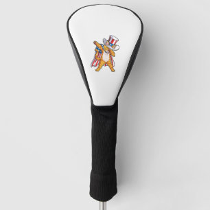 Dabbing Cat Uncle Sam T shirt 4th of July Kids Boy Golf Head Cover