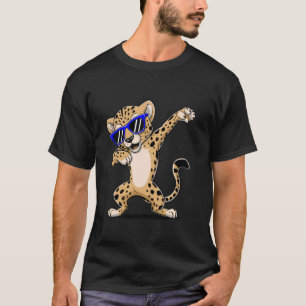 Dabbing Cheetah Wear Glasses Cute Funny Cheetah An T-Shirt