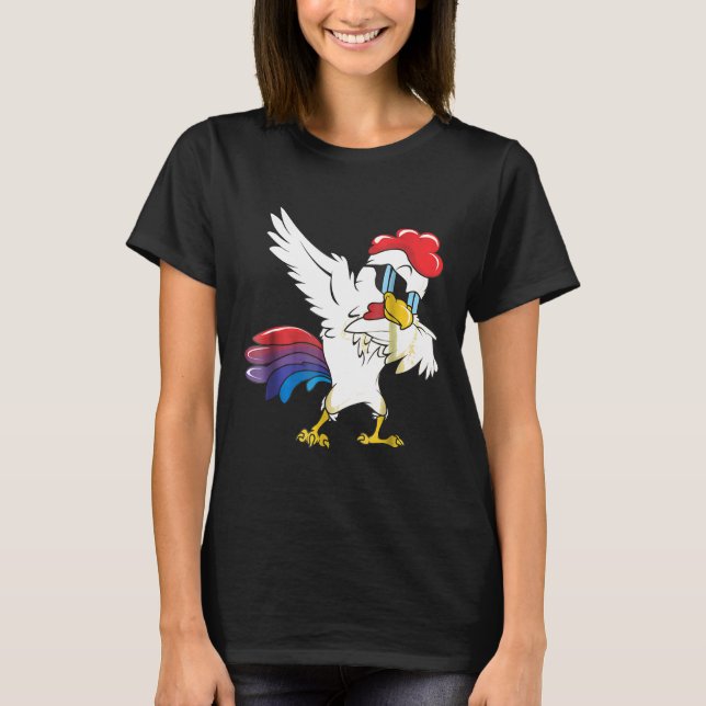 Dabbing Chicken Chicken Party Decoration T-Shirt (Front)