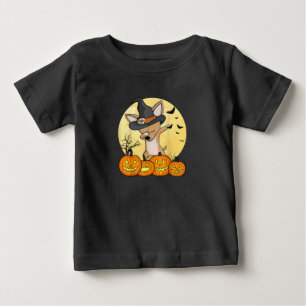 Dabbing Chihuahua Dab Dance Funny Dog Halloween Baby T-Shirt