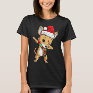 Dabbing Chihuahua Santa Christmas Kids Boys T-Shirt