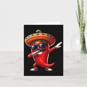 Dabbing Chilli Cinco De Mayo Mexican Food For Men  Card