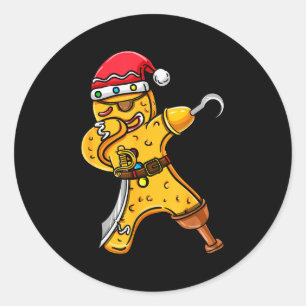 Dabbing Christmas Gingerbread Rate Halloween Classic Round Sticker
