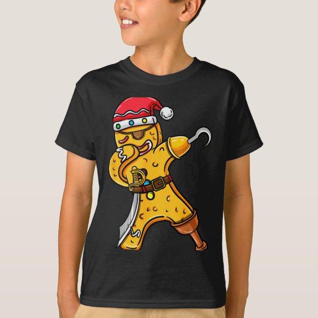Dabbing Christmas Gingerbread Rate Halloween  T-Shirt (Front)