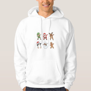 Dabbing Christmas Santa Penguin Rudolph Snowman Hoodie
