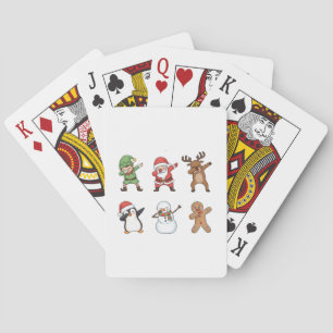 Dabbing Christmas Santa Penguin Rudolph Snowman Playing Cards