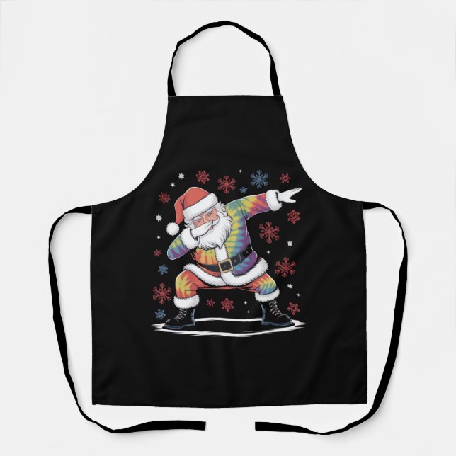 Dabbing Christmas Santa Ugly Christmas Xmas Apron (Front)