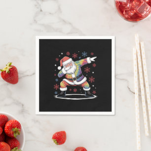 Dabbing Christmas Santa Ugly Christmas Xmas Napkin
