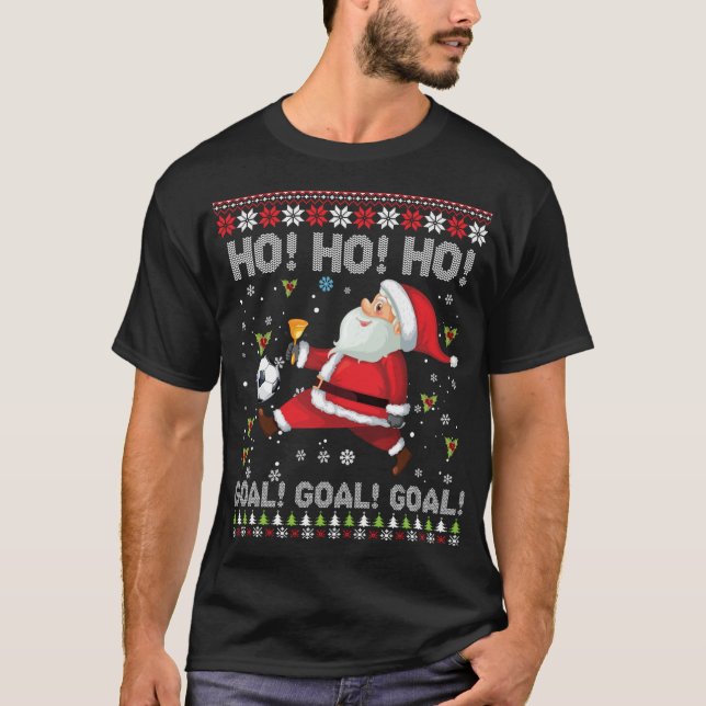 Dabbing Christmas Soccer Ho Santa Elf Ugly Sweater (Front)
