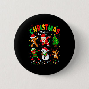 Dabbing Christmas Squad Santa Elf Family Matching  6 Cm Round Badge